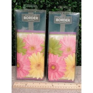 Brewster Home Floral Gerbera Daisy Wall Border Pink Yellow Green BVB83241B 2 pk